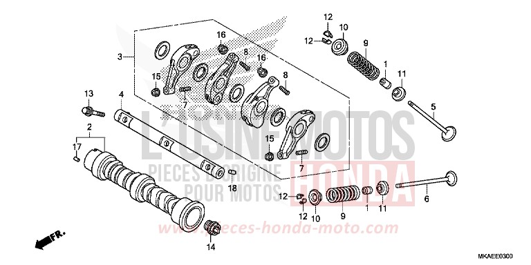 NOCKENWELLE/VENTIL von Integra 750 MAT ALPHA SILVER METALLIC (NHB73) von 2019